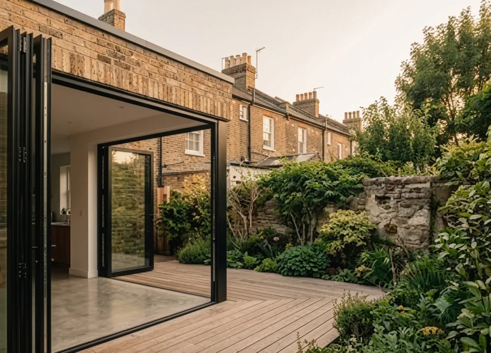 Rear extension with bi-fold doors onto a London garden